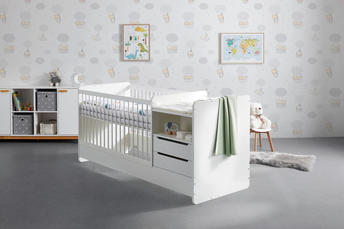 Gitterbett Kit New-M in Weiß ca. 70x140cm - Weiß, MODERN, Holz/Holzwerkstoff (204/75/95cm) - Mömax