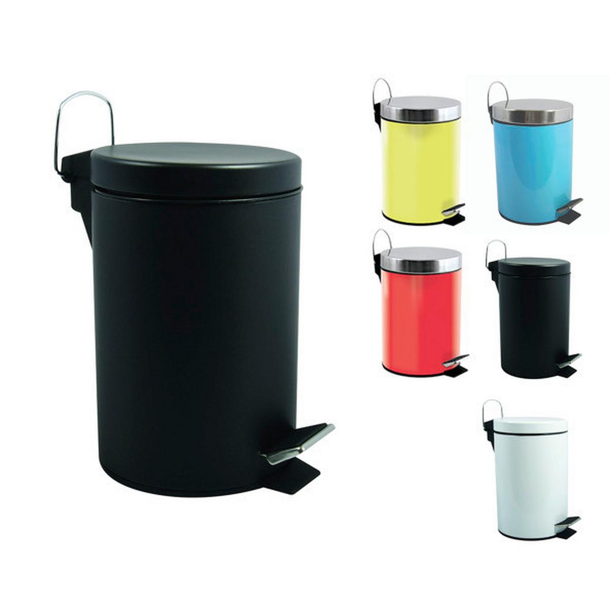 Treteimer 100266 - Schwarz, Basics, Kunststoff/Metall (20,5/27,7cm)