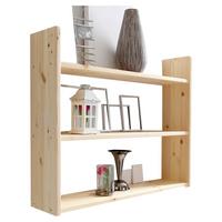 Stenski Regal Mona, Bor, Masivno - barve bora, Basics, les (90/74/20cm) - MID.YOU
