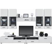 Dnevni Regal Attac 4, Bela, Črna, Led - črna/bela, Moderno, umetna masa/steklo (280/190/45cm) - Mömax