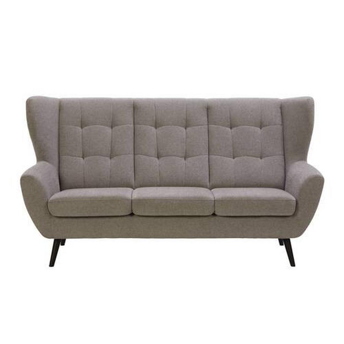 Canapea cu 3 locuri HELSINKI - gri închis/gri, Modern, lemn/textil (193/102/90cm) - Mömax