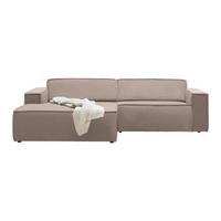 Wohnlandschaft Loft Cappuccino - Schwarz/Grau, MODERN, Kunststoff/Textil (172/75/265cm) - Mömax