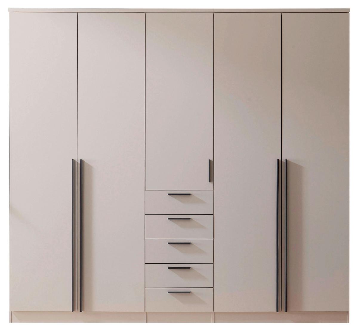 Ormar S Klasičnim Vratima Arnis - kašmir/crna, Konvencionalno, drvni materijal/plastika (225/210/52cm) - Modern Living