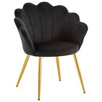 STUHL WL6.946 - Goldfarben/Schwarz, Design, Textil/Metall (47,5/80/53cm) - MID.YOU