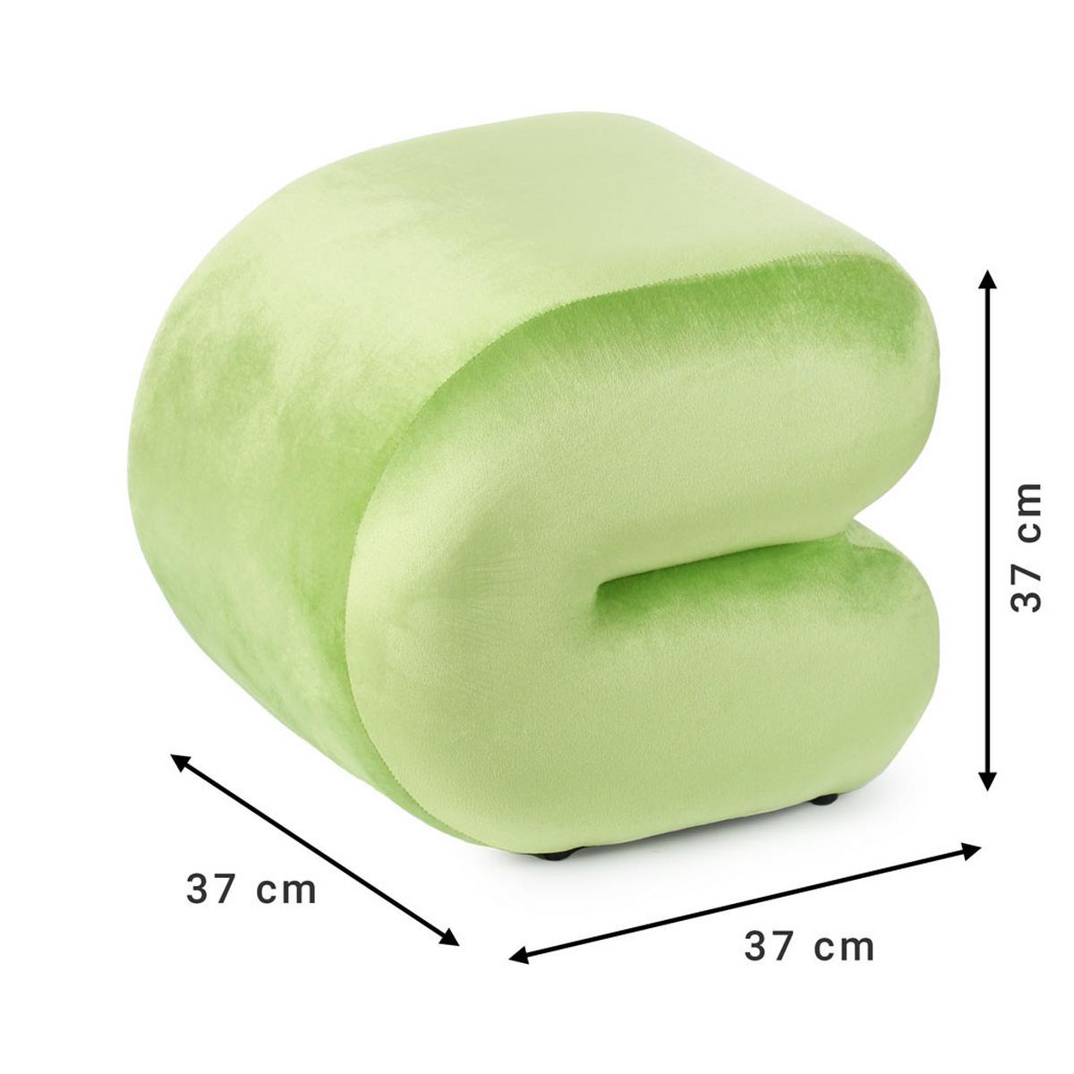 Ülőke Zöld Deho - zöld, Modern, faalapú anyag/textil (37/37cm)