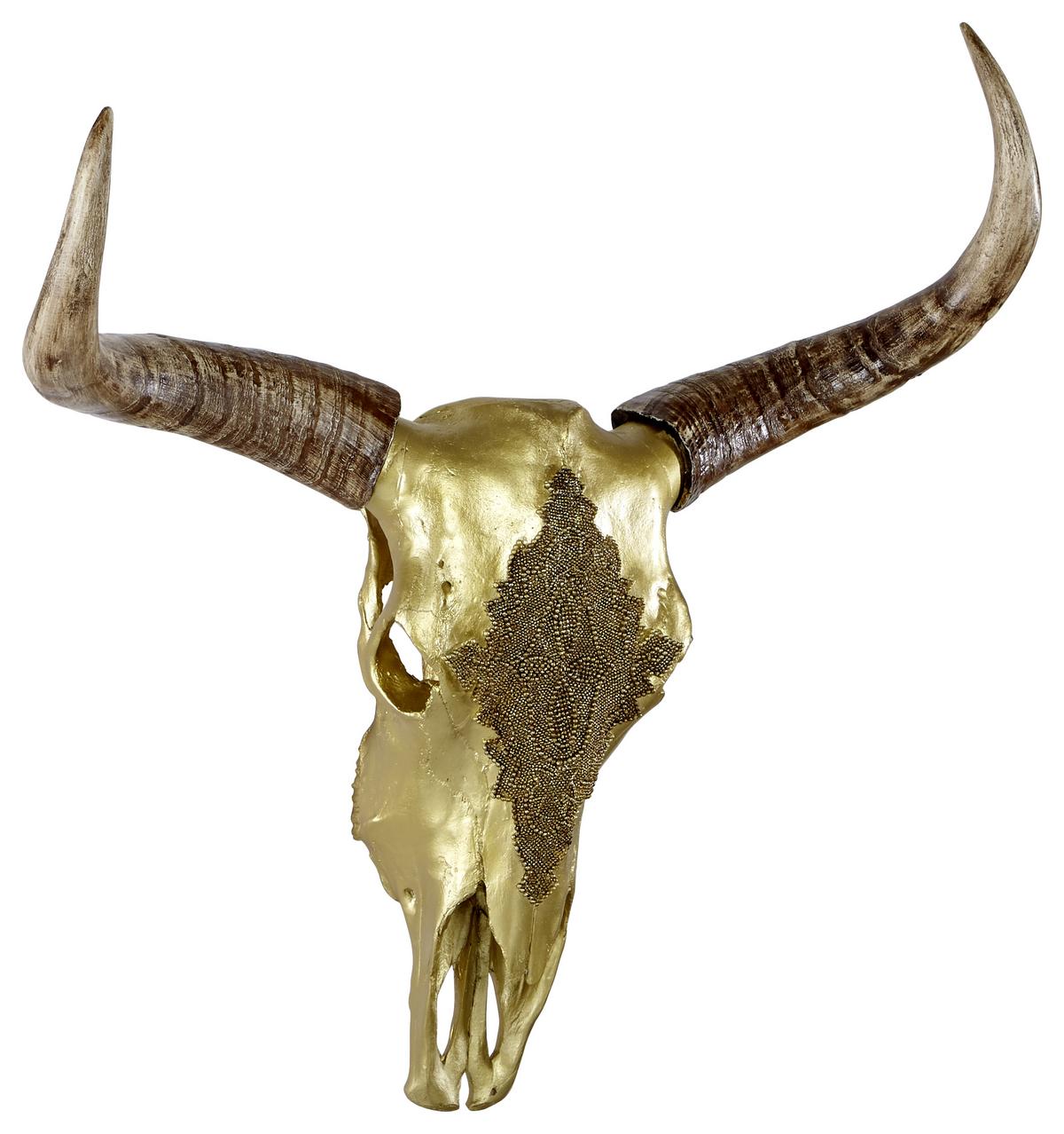 BYK DEKORACYJNY ZŁOTY BYK - kolor złoty, Basics, tworzywo sztuczne (71/20/71cm) - Ambia Home