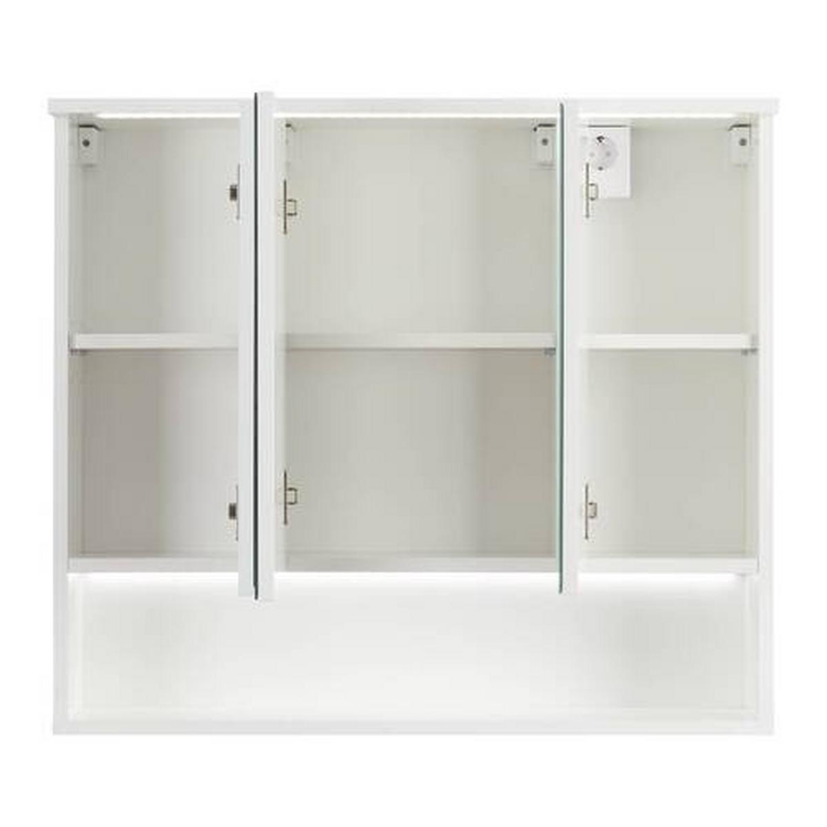 Spiegelschrank Best 80 in Weiß - MODERN, Glas/Holzwerkstoff (80/70/23cm) - Mömax