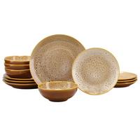 Tafelservice Cognac, 12-teilig - Cognac, Keramik - Creatable