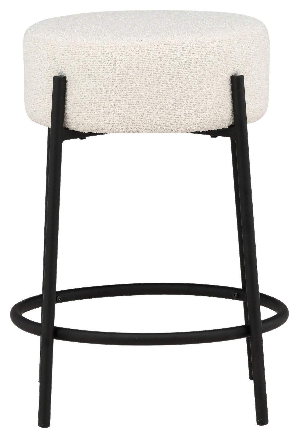 BARHOCKER TUCSON - Schwarz/Weiß, Design, Textil/Metall (50/60/50cm) - Livetastic