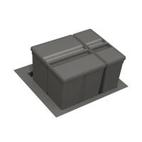 Abfallsammler 600580 anthrazit - Anthrazit, MODERN, Kunststoff (54/27,8/49cm) - Vogt