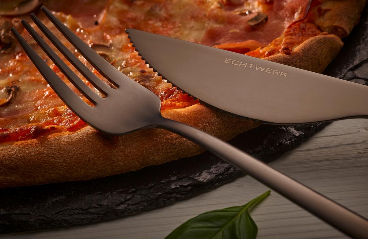 Pribor Za Pico Pizza, Črna, 4-Delni - črna, Basics, kovina - Echtwerk