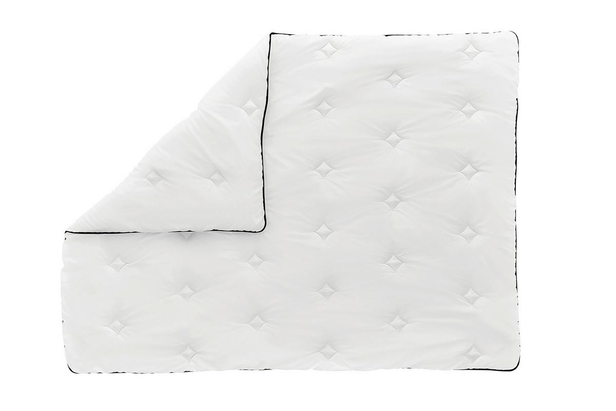 Ganzjahresdecke Dacron Light ca. 155x220x3 cm Weiß - Weiß, Basics, Textil (155/220/3cm) - Yatas