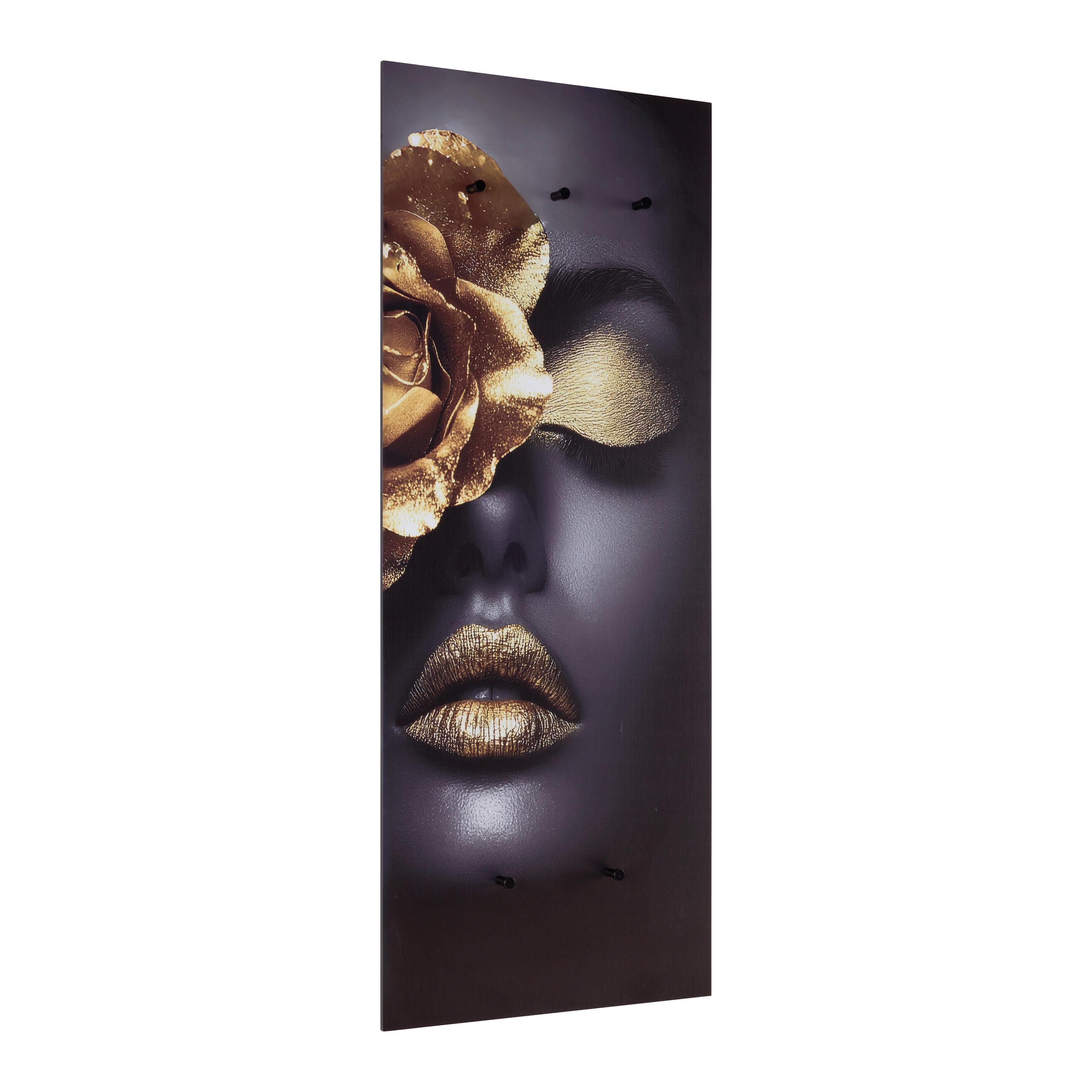 Wandgarderobe Kalea Gold Multicolor - Multicolor, MODERN, Holzwerkstoff/Kunststoff (50/125/4cm) - Mömax