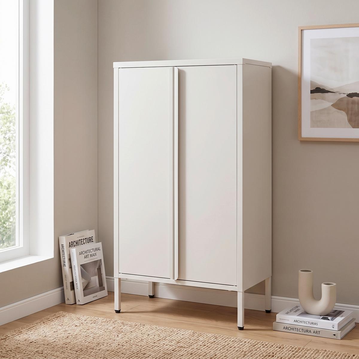 Schrank Floyd Metall Beige - Beige, MODERN, Metall (60/110/35cm) - Mömax