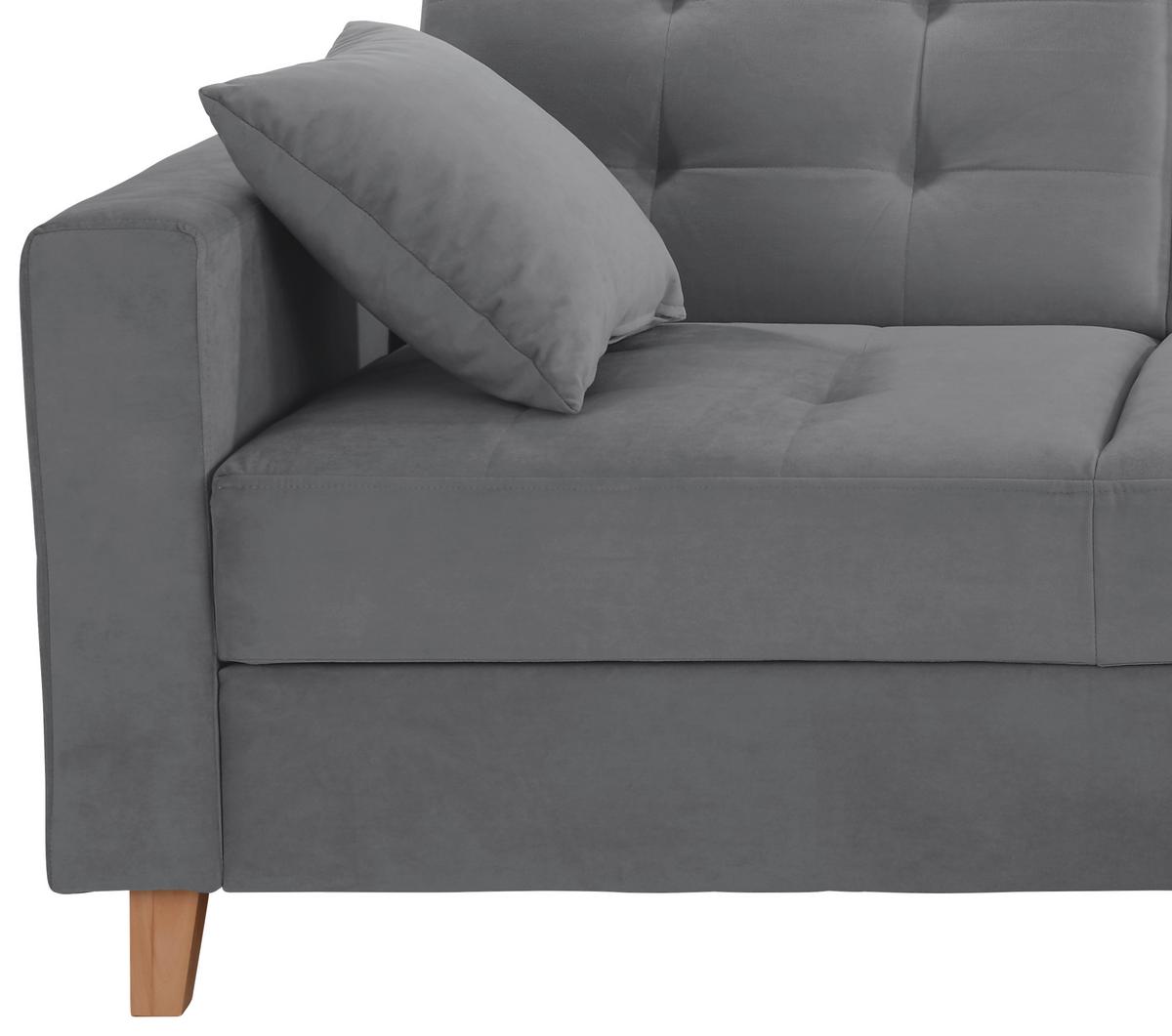 Colțar BERGEN - gri închis, Design, textil (231/160cm) - Luca Bessoni