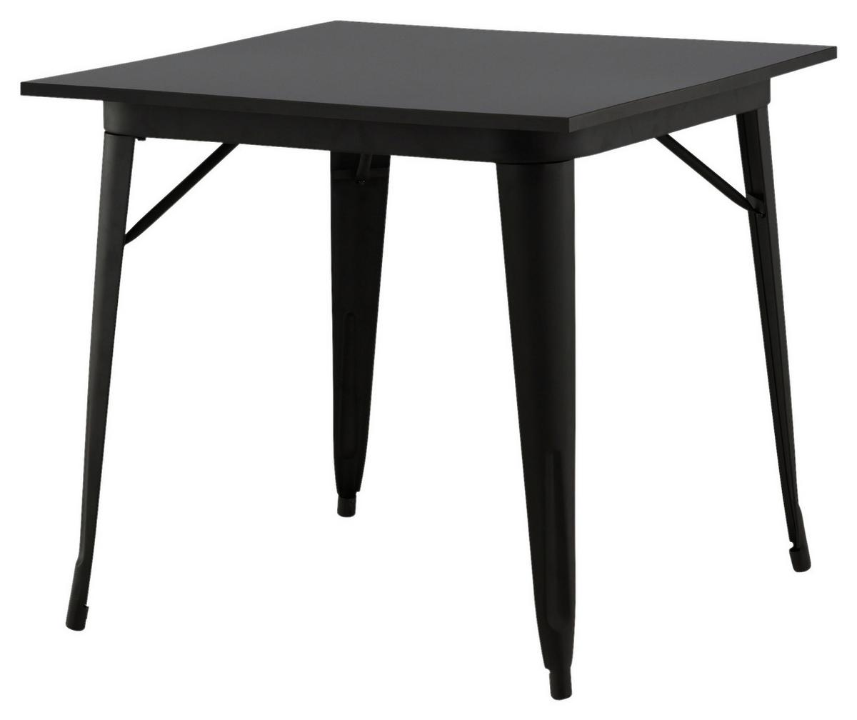 ESSTISCH TEMPE - Schwarz, Design, Holz/Holzwerkstoff (80/80/75cm) - Livetastic