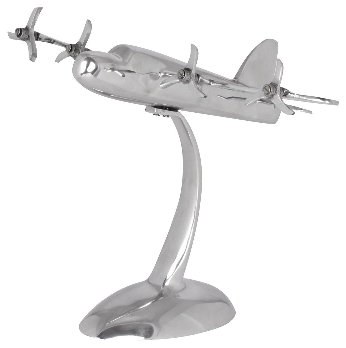 Skulptura Wohnling - srebrne barve, Moderno, kovina (42/30/30cm) - MID.YOU
