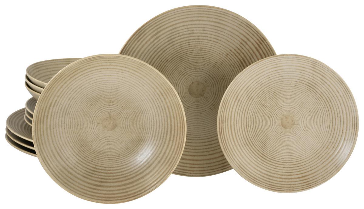 Jedilni Servis Catania Sand, 12-Delni - peščene barve, Design, keramika - Creatable