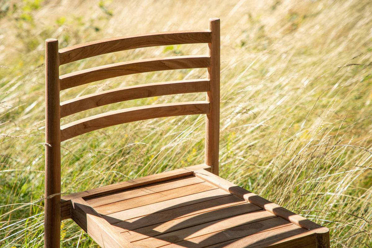 Stapelsessel Kenya ca. 50x81x52 cm Teakholz - Teakfarben, KONVENTIONELL, Holz (50/81/52cm) - Gardenson