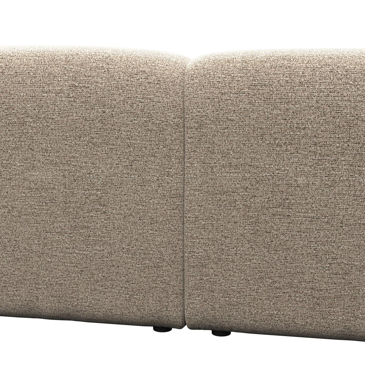 Wohnlandschaft Marlo Chenille Braun - Schwarz/Braun, MODERN, Holz/Kunststoff (263/66/162cm) - Bessagi Home