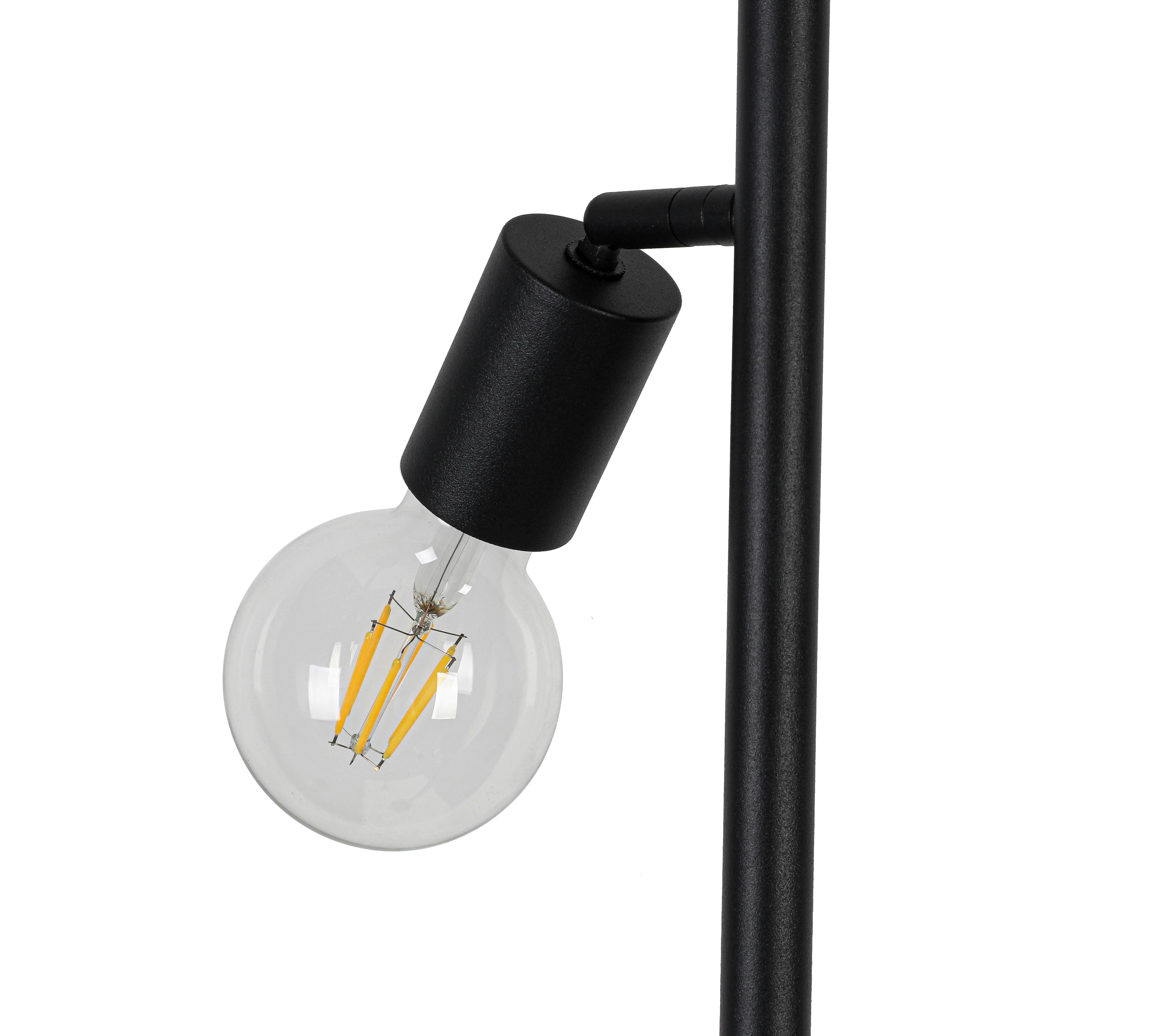 GOLVLAMPA STEFAN - svart, Basics, metall/plast (22cm) - Mömax