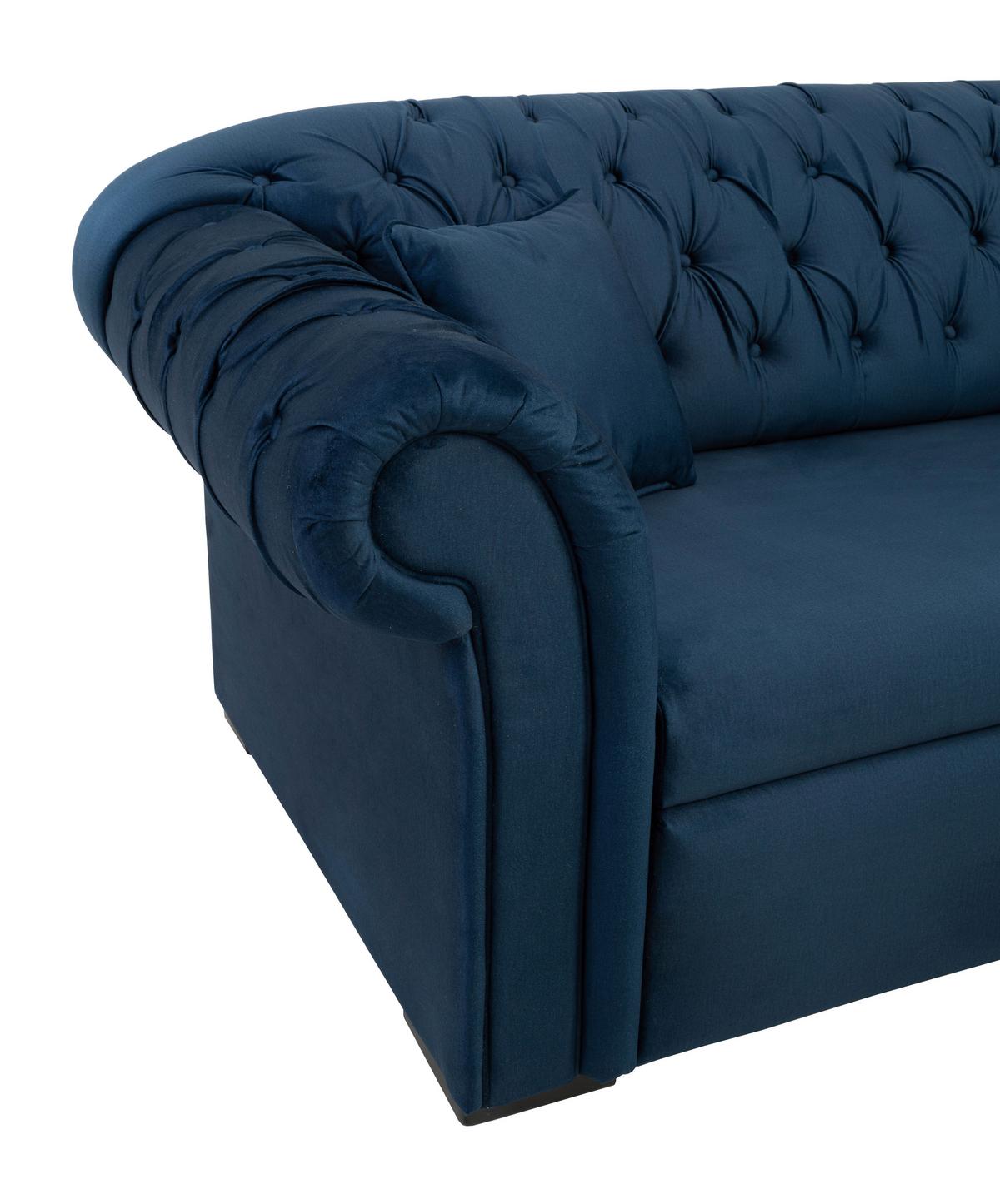 CANAPEA EXTENSIBILĂ CUPIDO - albastru închis, Design, textil (213/86/99cm) - Mömax