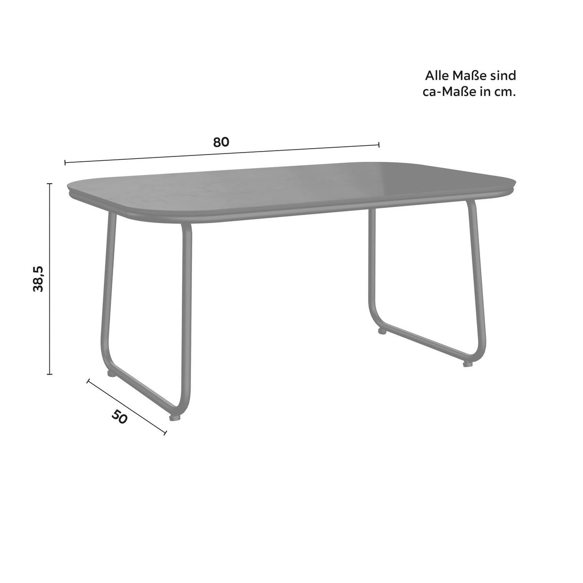 Lounge Garnitura Elly, Siva, Naravna, Črna, 4-Delno - siva/črna, Moderno, kovina/umetna masa (116/77/71cm) - Bessagi Garden