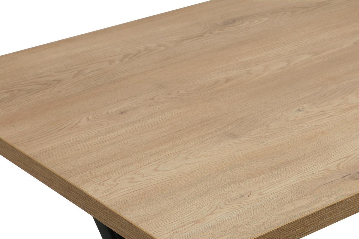 ESSTISCH MENORCA T - Schwarz/Eiche Artisan, MODERN, Holzwerkstoff/Metall (140/76/90cm) - P & B