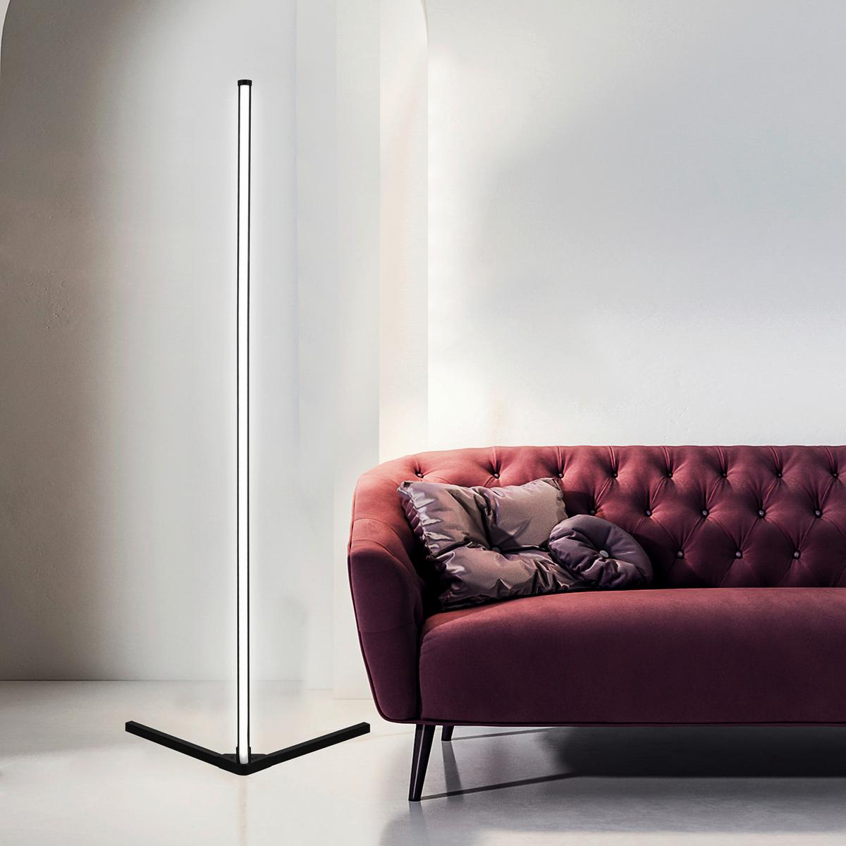 LED-Stehleuchte Julika max. 12 Watt - Schwarz, MODERN, Kunststoff/Metall (38,5/38,4/140cm) - Mömax