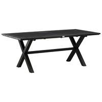 Gartentisch Rives ca. 200x100x75 cm Schwarz - Schwarz, KONVENTIONELL, Holz (200/100/75cm) - Gardenson