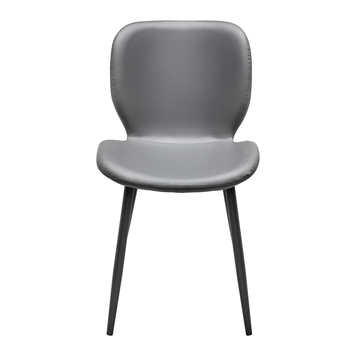 KRZESŁO IERY - czarny/szary, Modern, metal/drewno (46/83/54cm) - Bessagi Home