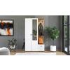 HALLMÖBEL CANVEY - vit/ek Artisan, Modern, trämaterial/glas (116/197/35cm) - Mömax