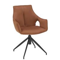 KRZESŁO AMSTERDAM - czarny/brązowy, Design, metal/tkanina (59/87/61cm) - Novel