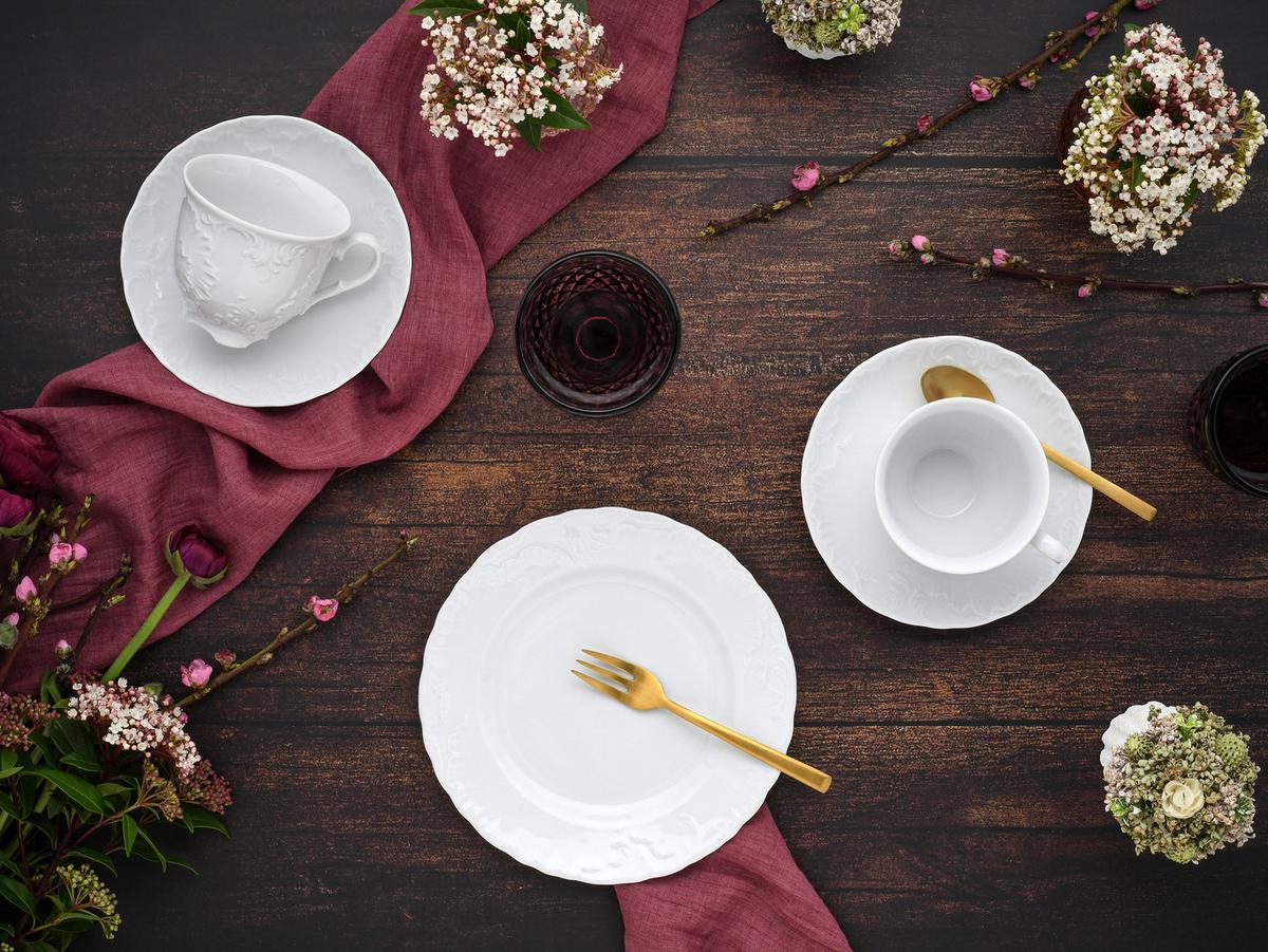 Kavni Servis Rokoko, 18-Delni - bela, Basics, keramika - Creatable