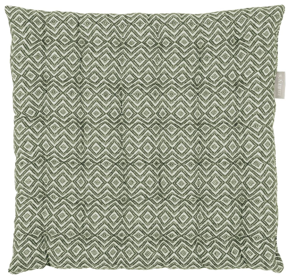 Sitzkissen Dobby Grün ca. 38x38cm - Grün, Textil (38/38/4cm) - Mömax