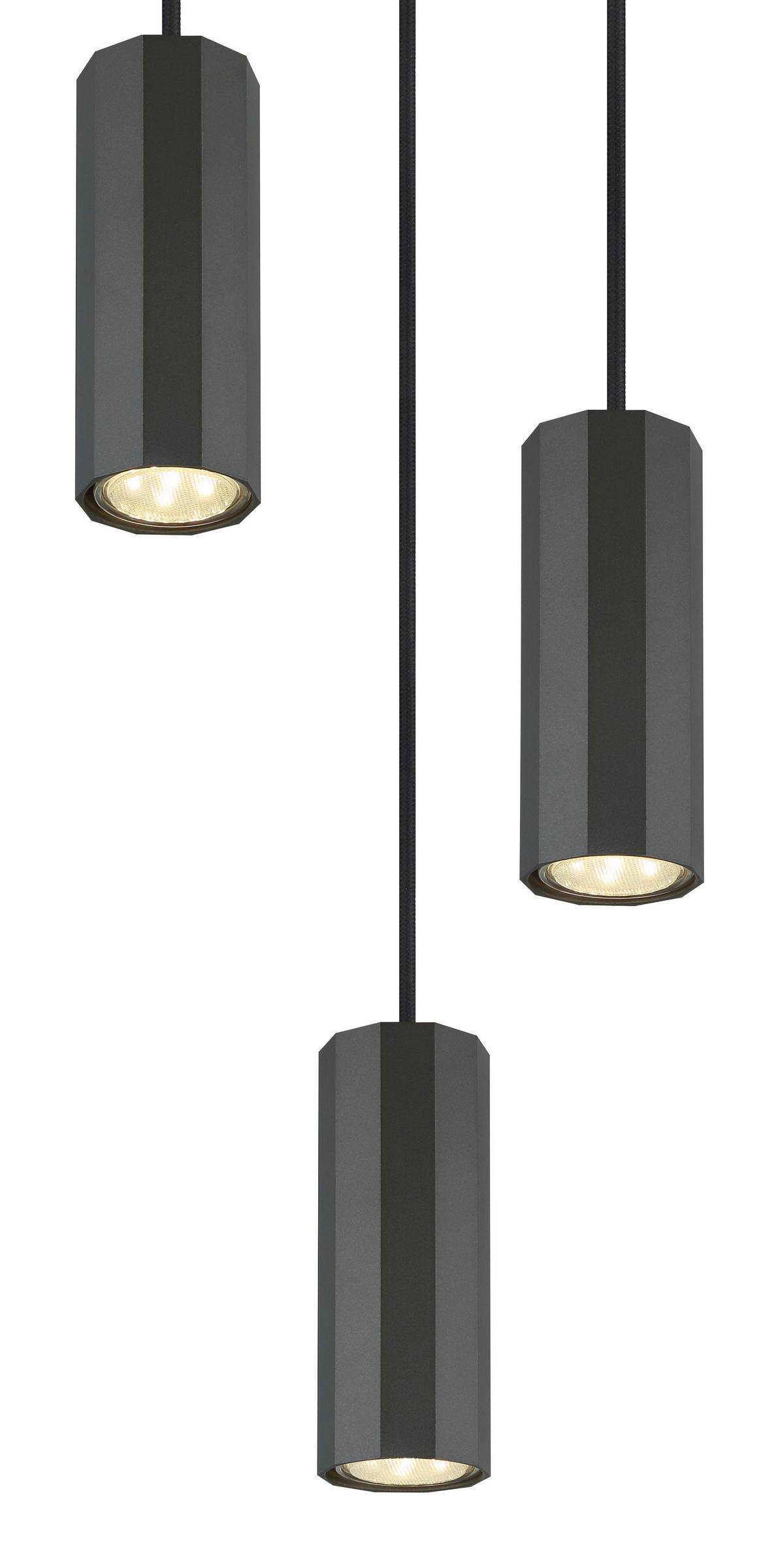 Hängeleuchte James Grau matt max. 25 Watt - Grau, Design, Metall (21/120cm) - Globo