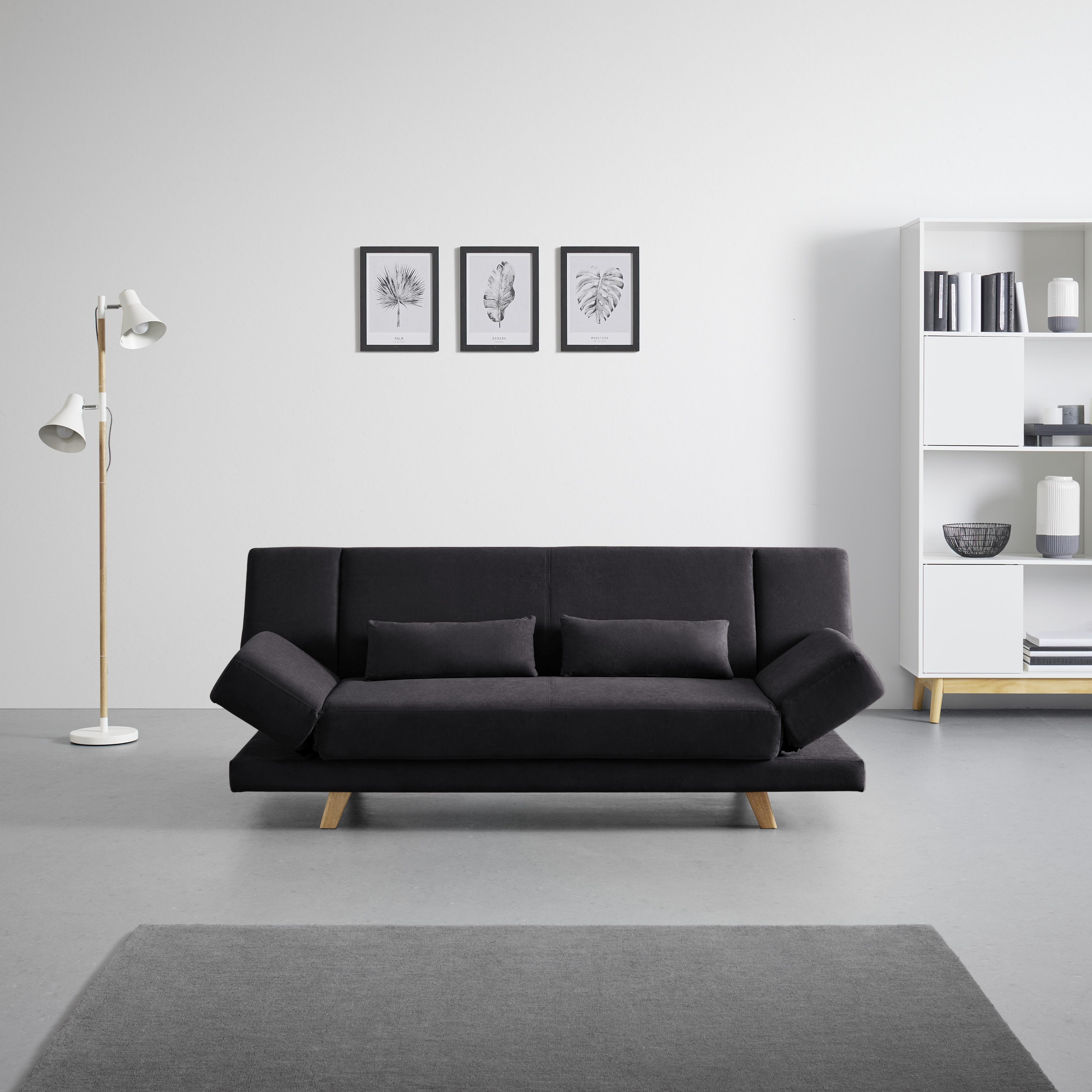Zofa S Posteljno Funkcijo Funky - naravna/črna, Moderno, tekstil/les (183/73/79cm) - Bessagi Home