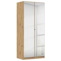 Ormar Za Odjeću Reflect - srebrne boje/hrast Artisan, Moderno, drvni materijal/metal (91/210/54cm)