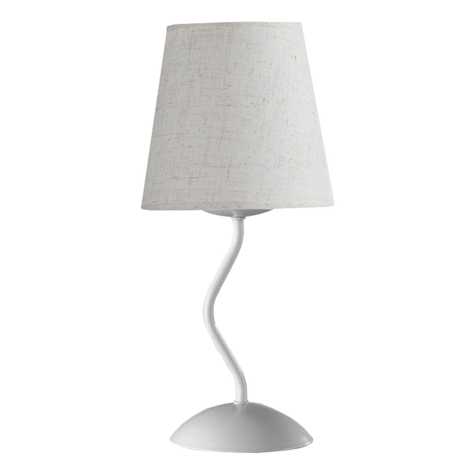 Nachttischleuchte Margot Weiß max. 6 Watt - Weiß, KONVENTIONELL, Metall (16/37cm)