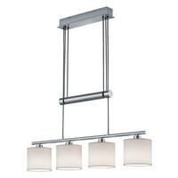 LAMPA WISZĄCA X30054001 GARDA *SBN* - biały/kolor niklowy, Design, metal/tkanina (77/95-150cm) - Novel