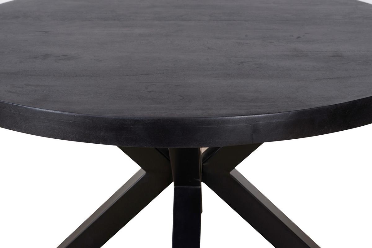 STÓŁ DO JADALNI ARUGAM - czarny, Modern, metal/drewno (130/130/76cm) - MID.YOU