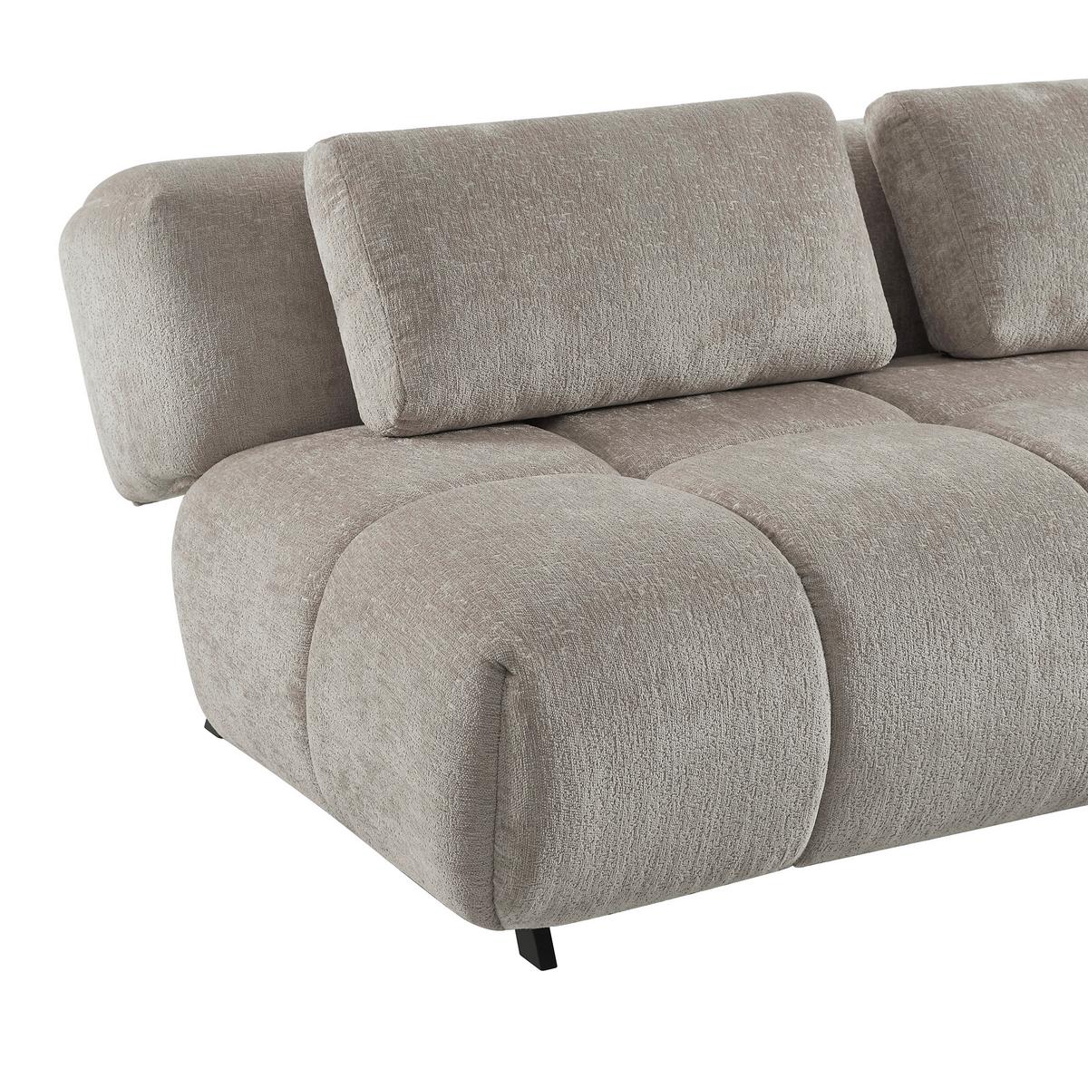 Sofa Ares - bež-siva/bež, Moderno, drvo/metal (193/72/109cm) - Mömax