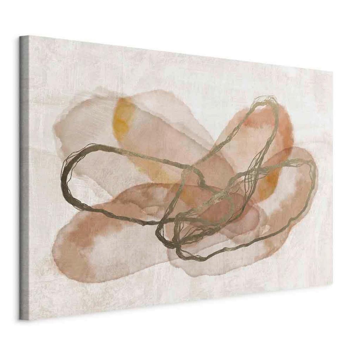 Slika Na Platnu Delicate Composition - bež, Basics, tekstil/les (90/60/1,2cm) - artgeist