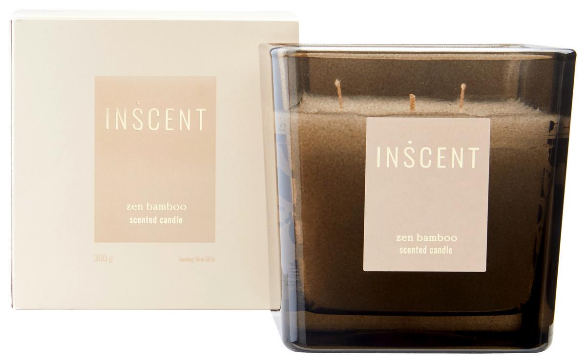 DUFTKERZE ZEN BAMBOO - Klar/Creme, Design, Glas (10/10/10cm) - Inscent