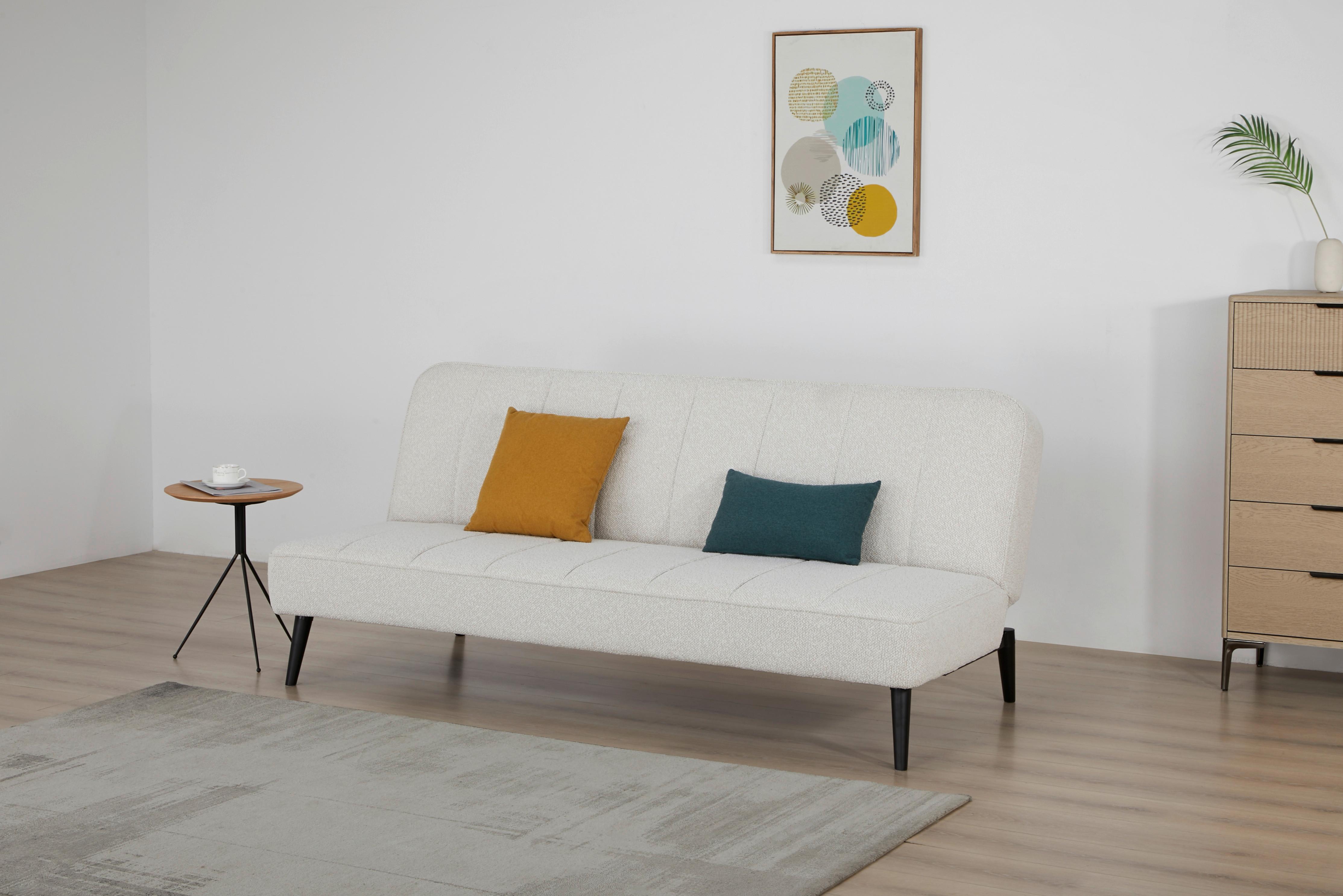 Zofa Lino, Posteljna Funkcija, Bež - črna/bež, Design, tekstil/les (192/82/90cm) - Livetastic