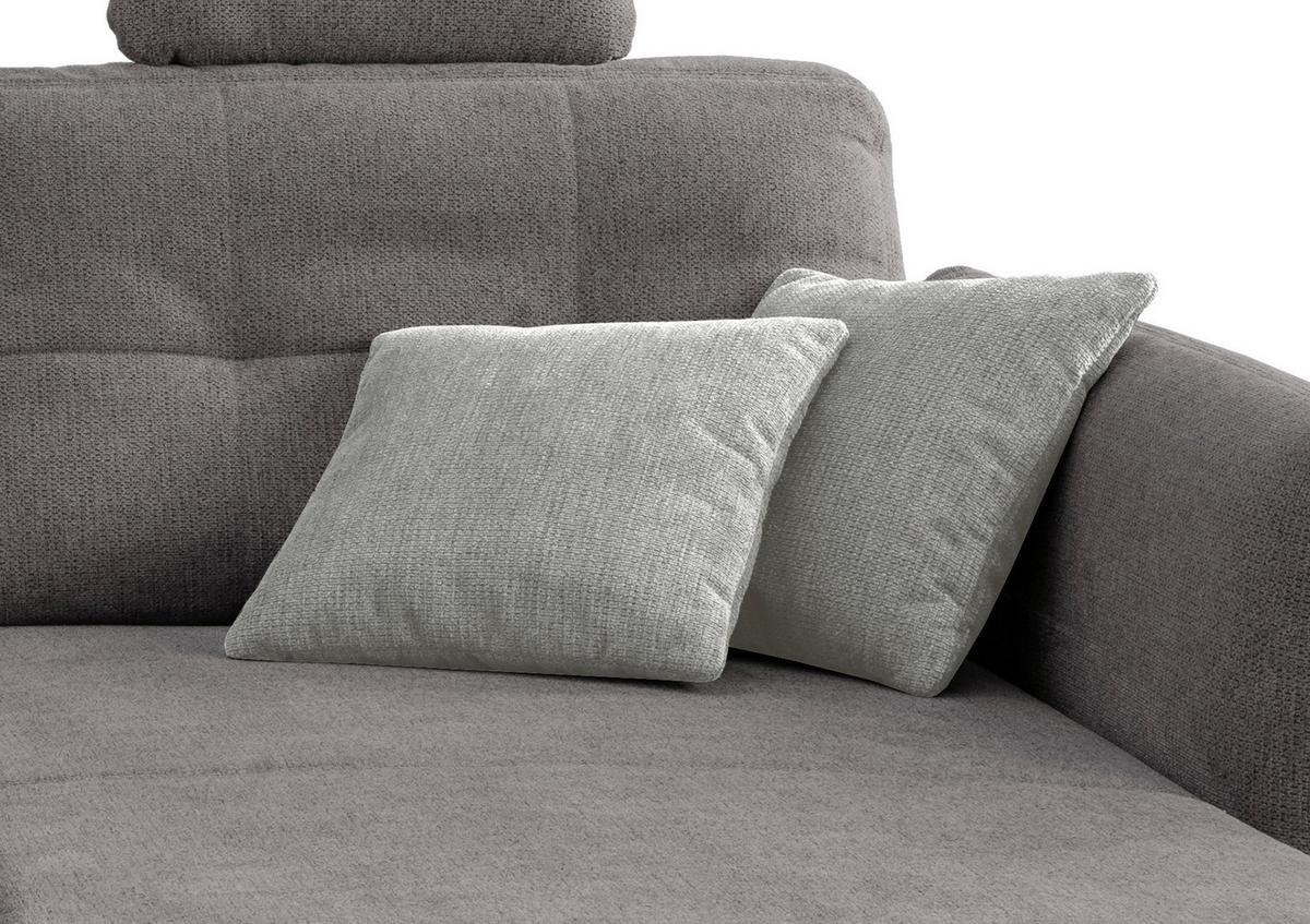 Wohnlandschaft Brizzini Graubraun Chenille - Graubraun/Hellgrau, MODERN, Holz/Textil (250-280/176cm) - Livetastic