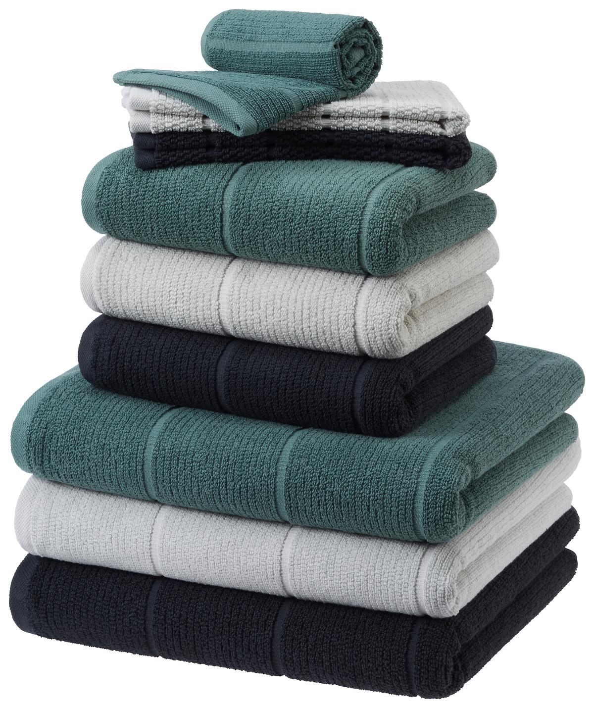 Törölköző Anna - fekete, textil (50/100cm) - Modern Living