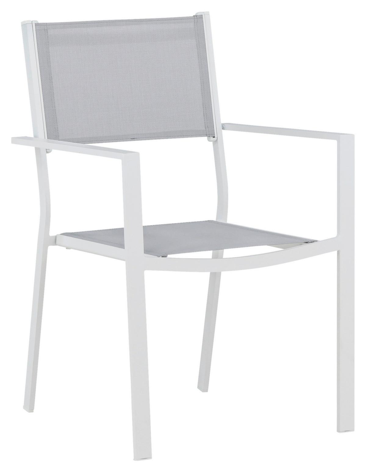 STAPELSESSEL COPACABANA - Weiß, KONVENTIONELL, Textil/Metall (56.5/88/61cm) - Gardenson