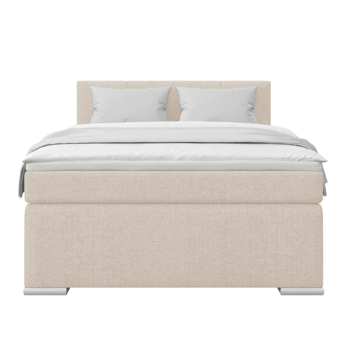 Boxspring Krevet Mira - bež, Konvencionalno, metal/tekstil (140/200cm) - Best Price