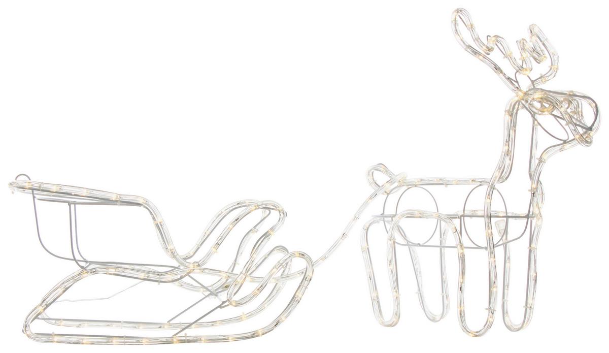LED-Dekoleuchte Renni max. 6 Watt - Transparent/Weiß, KONVENTIONELL, Kunststoff/Metall (112/22/56cm) - Modern Living